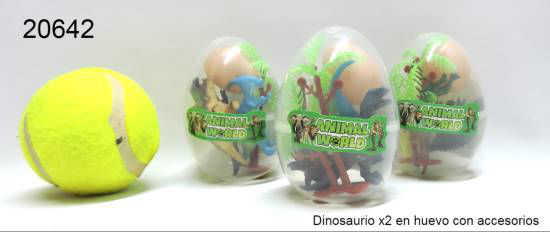 Imagen de DINOSAURIOS X 2 EN HUEVO SORPRESA C/ACC 4.25